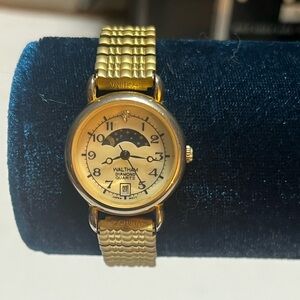 WORKING Waltham diamond quartz watch